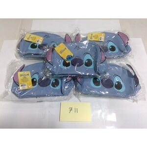 Disney Stitch Cosmetic Bag Unisex OS Blue NEW 3D Ears Travel Pouch Makeup Case